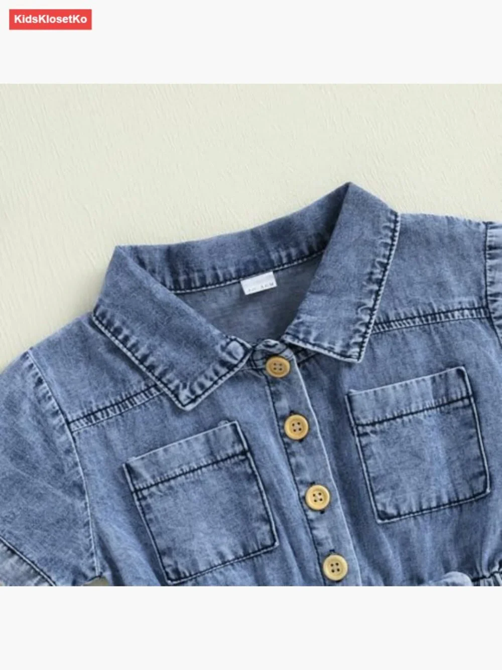 Toddler Denim Overalls Romper Jumpsuit Short Sleeve Summer Outfit